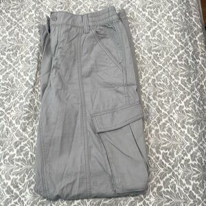 Light grey wide leg Cargo pants